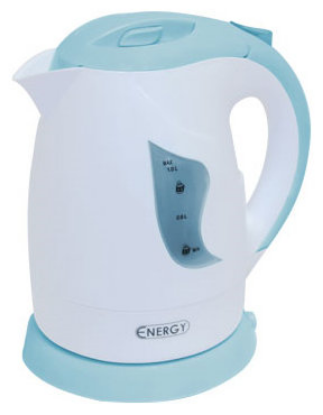 Изображение Электрический чайник Energy E-209 (850 Вт/1 л /пластик/синий, белый)