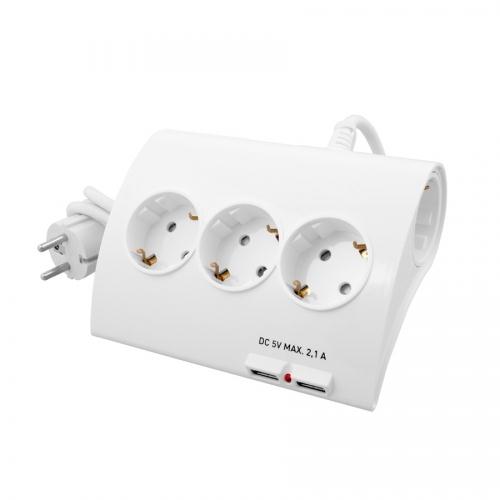 Изображение Сетевой фильтр СТАРТ С/У S 5X1-ZDV 2USB 5Р1.5М 1,5 м, белый