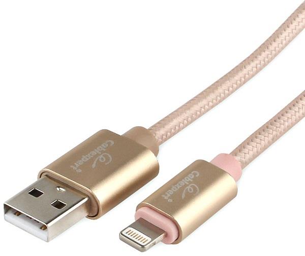 Изображение Кабель соединительный Cablexpert CC-U-APUSB01Gd-1.8M USB 2.0 A Lightning 8P золотой 1,8 м