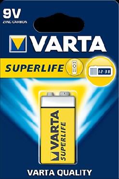 Изображение Батарейка Varta 6F22 BL1 SUPER LIFE HEAVY DUTY ( 9 В  )