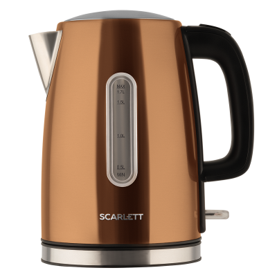 Изображение Электрический чайник Scarlett SC-EK21S98 (2200 Вт/1,7 л /пластик, нержавеющая сталь/бронзовый)