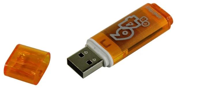 Изображение USB flash SmartBuy Glossy,(USB 2.0/64 Гб)-оранжевый (SB64GBGS-Or)