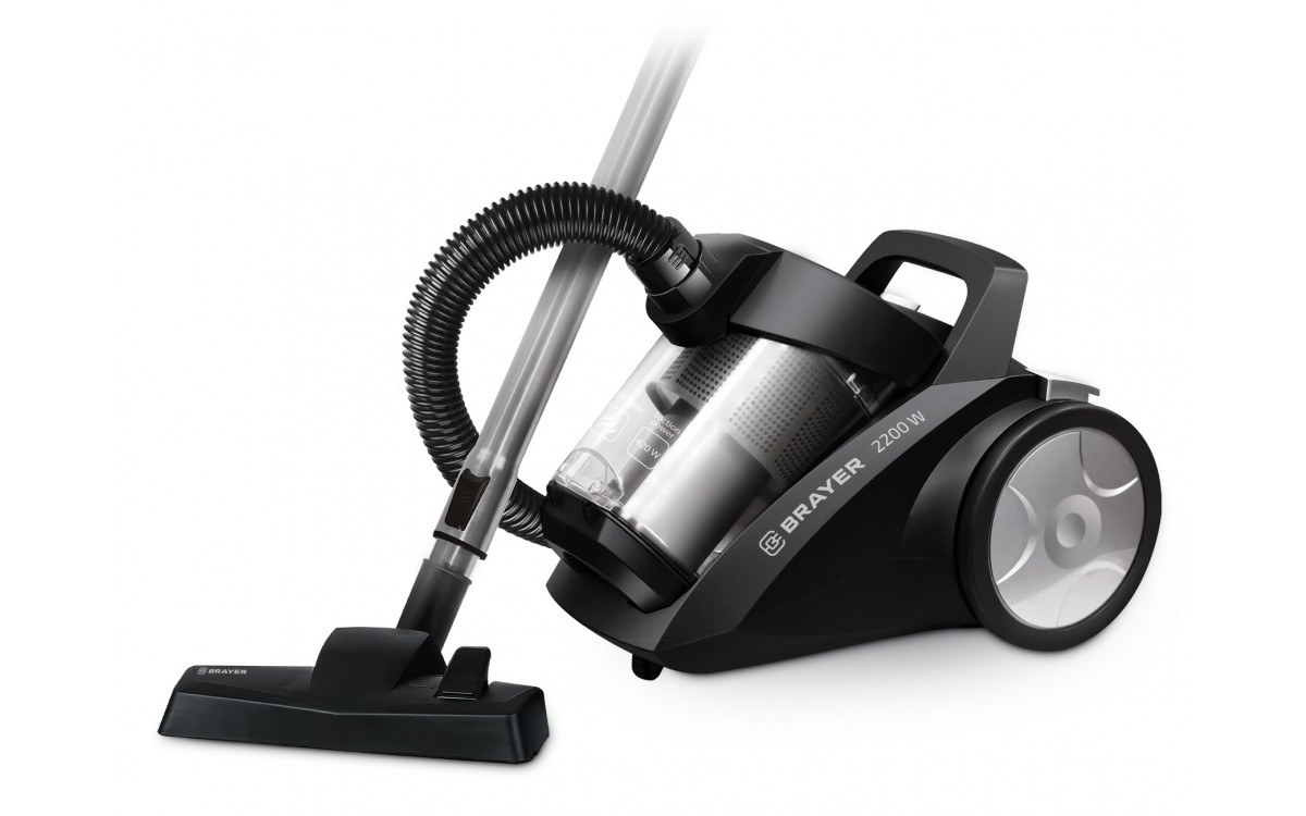 Изображение Пылесос Brayer BR4204 (2200 Вт /циклонный фильтр/черный)