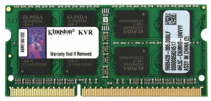 Изображение Оперативная память 4 GB DDR3 Kingston KVR16S11/4 (12800 МБ/с, 1600 МГц, CL11)