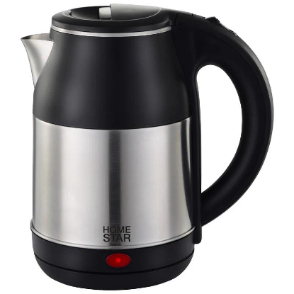 Изображение Электрический чайник HOMESTAR HS-1034 (1500 Вт/1,8 л /нержавеющая сталь/сталь, черный)