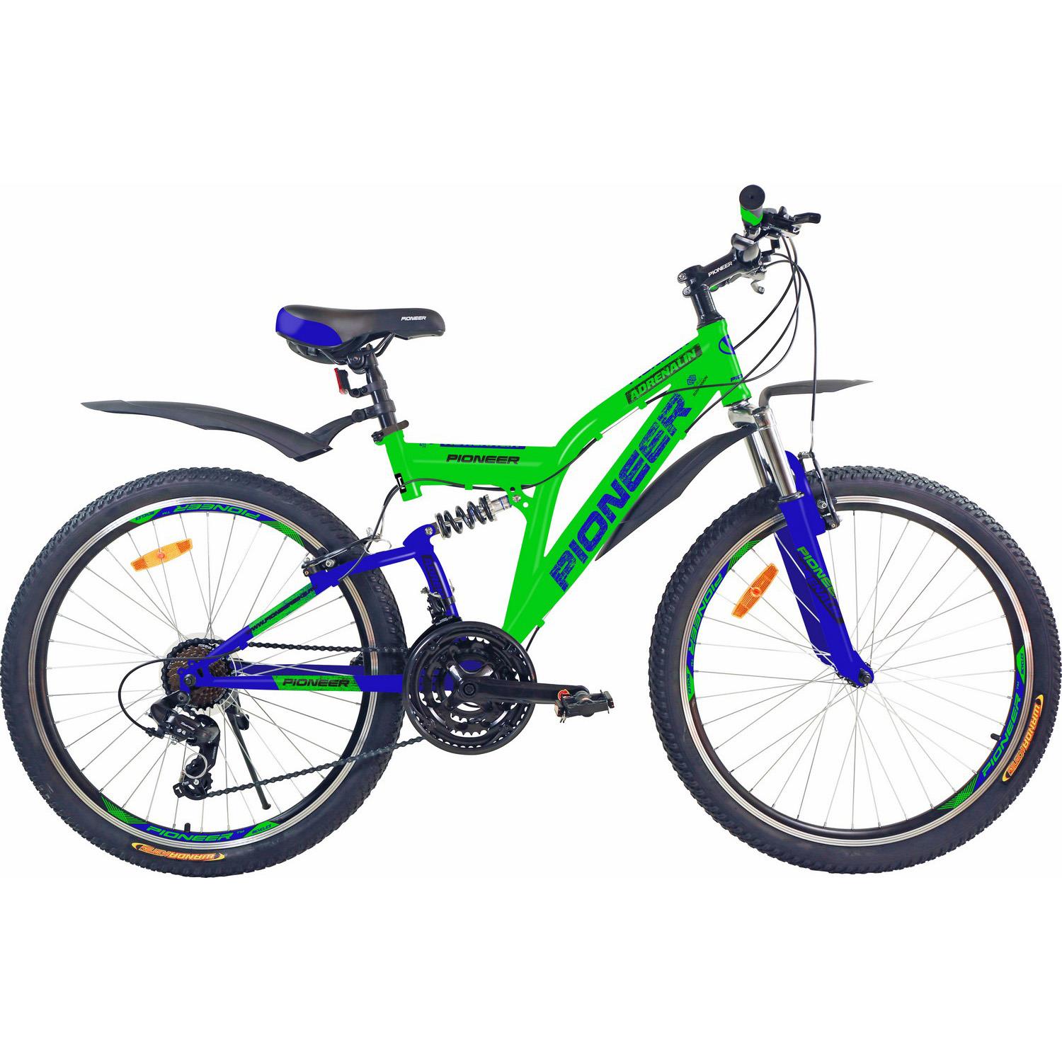 Изображение Велосипед Pioneer Adrenalin 26 (черный, синий, зеленый/26 "/17.0 ")-
