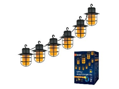 Изображение СВЕТИЛЬНИКИ САДОВО-ПАРКОВЫЕ UNIEL UL-00006558 USL-S-121/PT2500 LANTERNS Садовая гирлянда на солнечной батарее