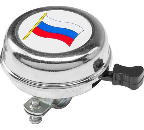 Изображение Звонок велосипедный Stels 54BF-01 с российским флагом 210210