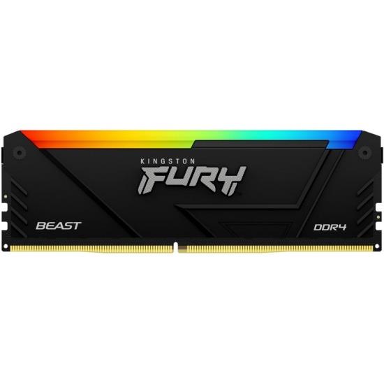Изображение Оперативная память 8 GB DDR4 Kingston Fury Beast RGB (21300 МБ/с, 2666 МГц, CL16)