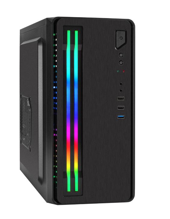 Изображение Корпус ExeGate mEVO-7805-XP500 (mATX, ITX, черный, 500 Вт)/(EX296386RUS)