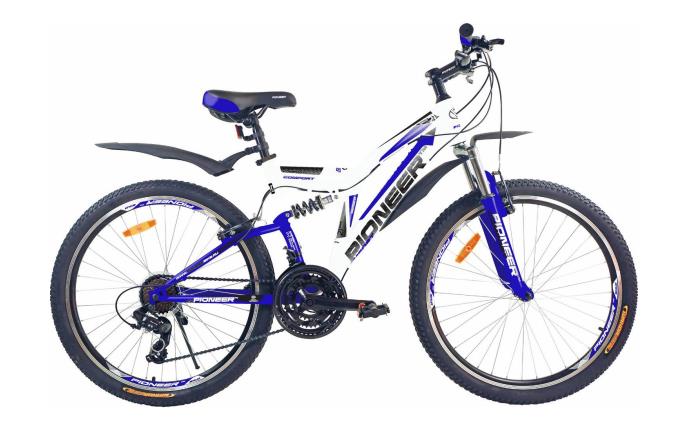 Изображение Велосипед Pioneer Comfort 26 (белый, черный, синий/26 "/17.0 ")-
