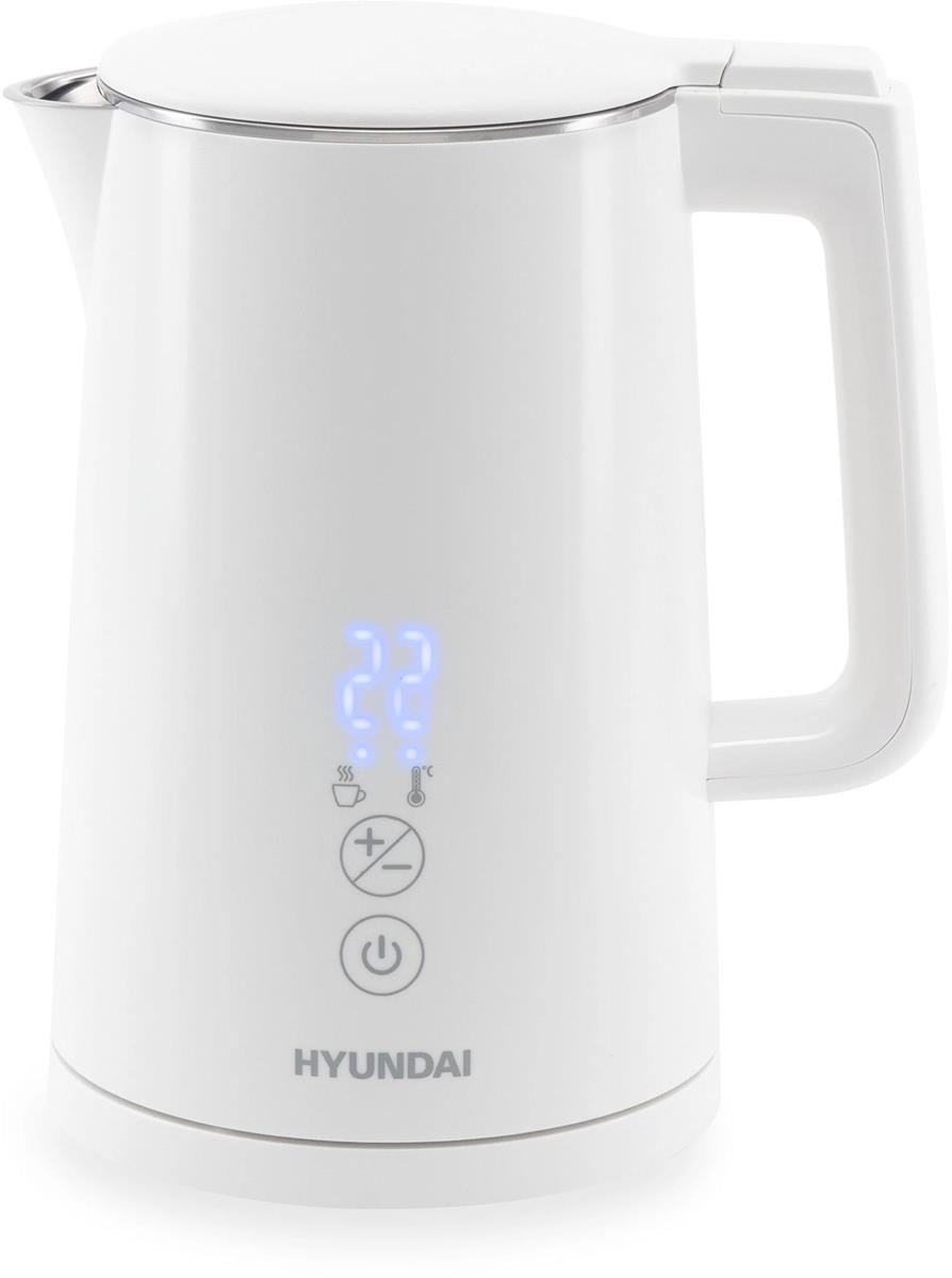 Изображение Электрический чайник Hyundai HYK-S5508 (2200 Вт/1,5 л /металл, пластик/белый)