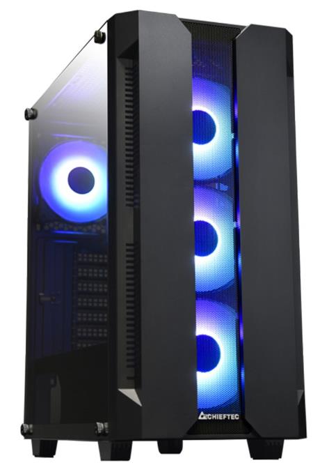 Изображение Корпус Chieftec GS-01B-OP Hunter (mATX, ATX, Mini-ITX, черный, без БП)/(GS-01B-OP)