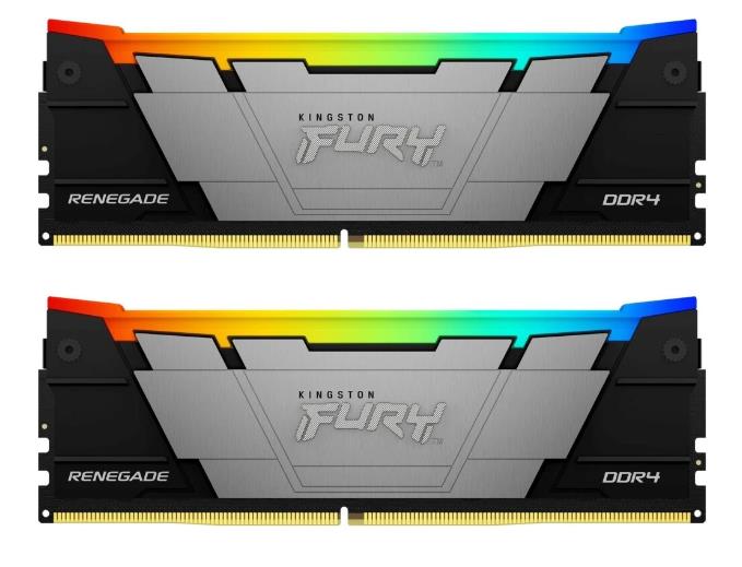 Изображение Оперативная память 2х8 GB DDR4 Kingston Fury Renegade RGB (28800 МБ/с, 3600 МГц, CL166)