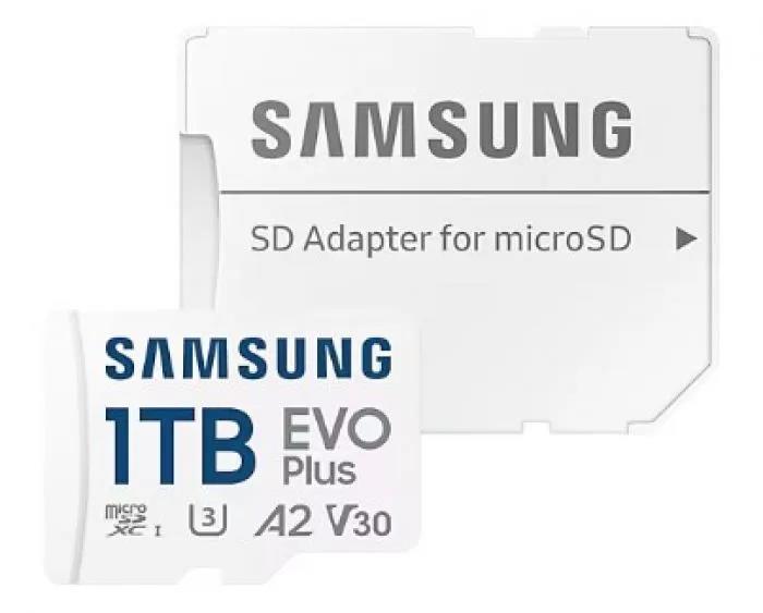 Изображение Карта памяти Samsung MicroSDXC EVO Plus Video Class 30 1024 Гб адаптер на SD MB-MC1T0SA/APC