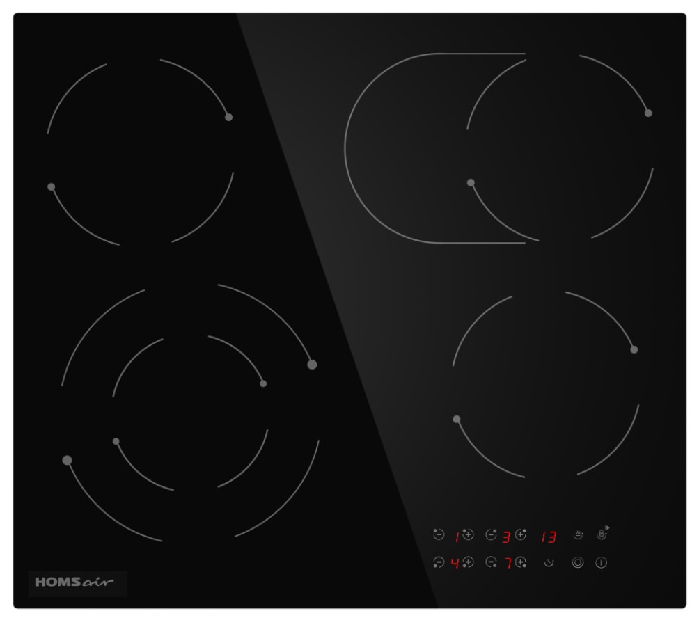 Изображение Варочная панель HOMSair HVС64SMDBK (черный)