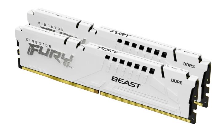 Изображение Оперативная память 2x16 GB DDR5 Kingston Fury Beast White (44800 Мб/с, 5600 МГц, CL36)