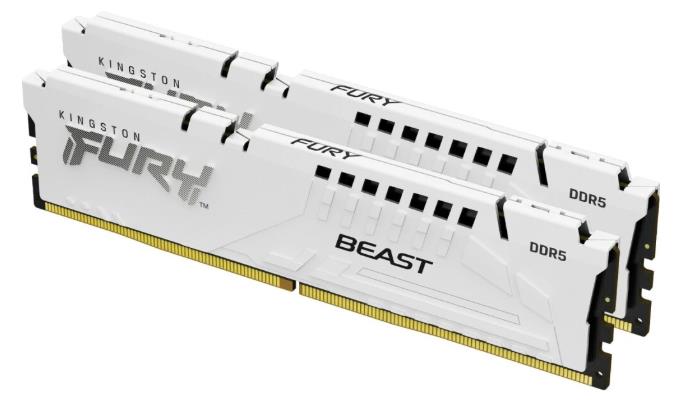 Изображение Оперативная память 2x32 GB DDR5 Kingston Fury Beast White (44800 Мб/с, 5600 МГц, CL40)