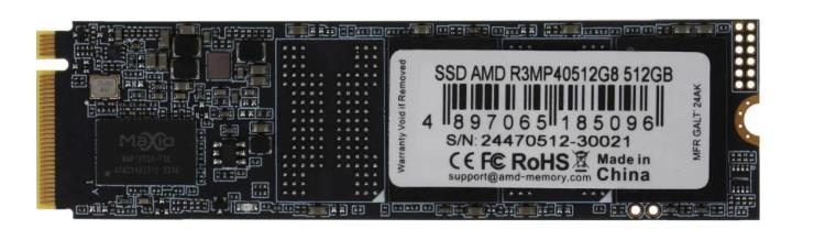 Изображение SSD диск AMD R3 Series 512 Гб 2280 (R3MP40512G8)