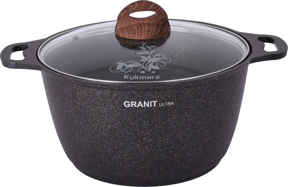 Изображение Кастрюля Kukmara кгг62а а/пр литая стекл/кр Granit ultra blue (6 л )