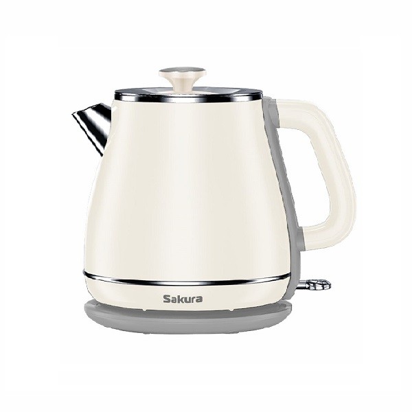 Изображение Электрический чайник Sakura SA-2186W (1800 Вт/1,8 л /пластик, нержавеющая сталь/белый)
