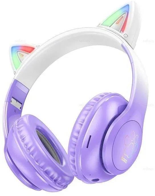 Изображение Bluetooth-гарнитура/наушники Hoco (6931474795854) W42 Bluetooth 5.3 Purple (фиолетовый)