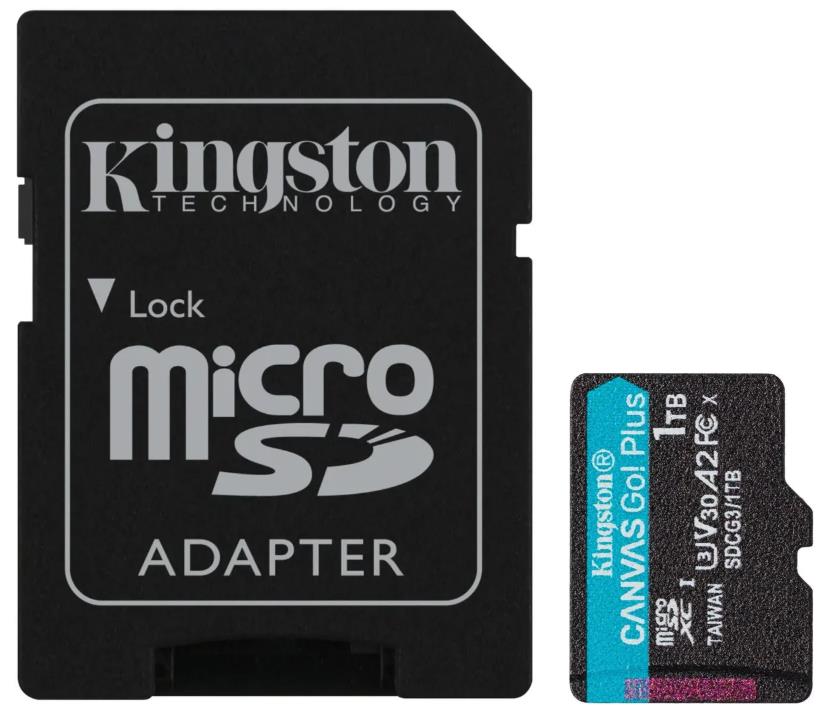 Изображение Карта памяти Kingston MicroSDXC Canvas Go! Plus Class 10 1024 Гб адаптер на SD SDCG3/1TB
