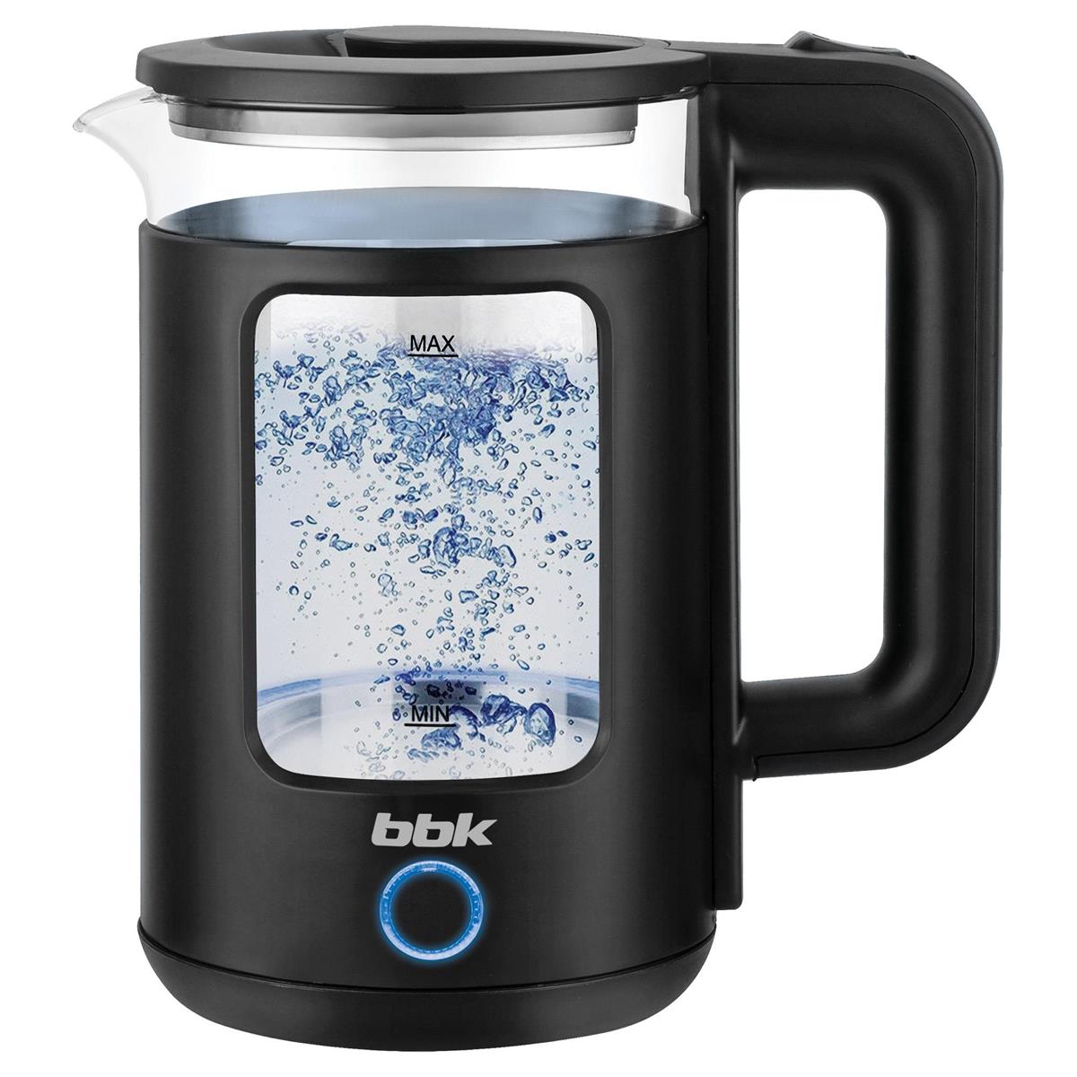 Изображение Электрический чайник BBK EK1505 (2000 Вт/1,5 л /стекло/черный)