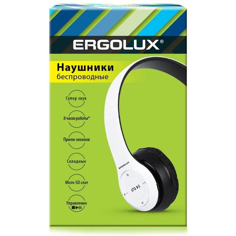Изображение Bluetooth-гарнитура/наушники Ergolux (15356) ELX-BTHP01-C01 (белый)