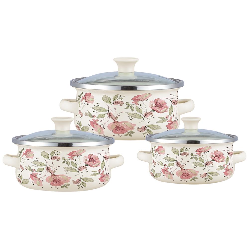 Изображение Набор кастрюль Zeidan Z-80623 Flowers ()