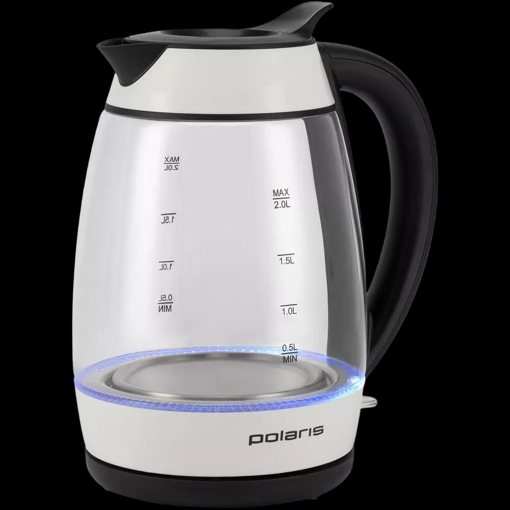 Изображение Электрический чайник Polaris PWK-2092СGL (2200 Вт/2 л /стекло/прозрачный, белый, черный)
