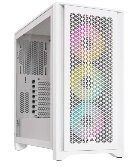 Изображение Корпус Corsair iCUE 4000D RGB Airflow White (mATX, ATX, Mini-ITX, EATX, белый, без БП)/(CC-9011241-WW)