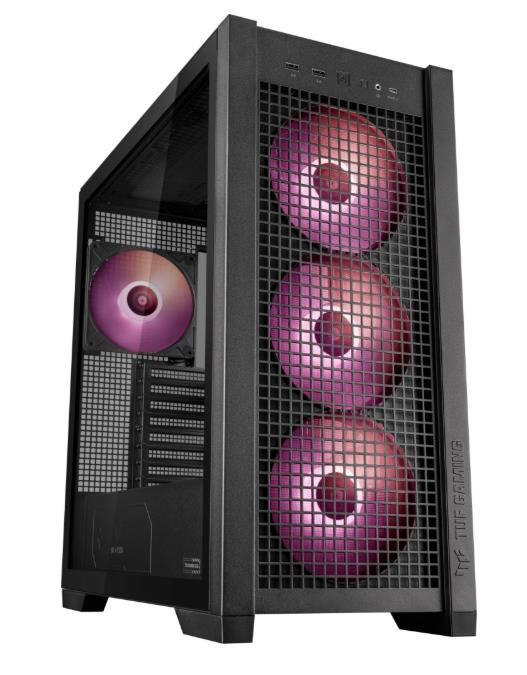 Изображение Корпус Asus TUF Gaming GT302 ARGB Black (mATX, ATX, Mini-ITX, EATX, черный, без БП)/(90DC00I0-B19000)
