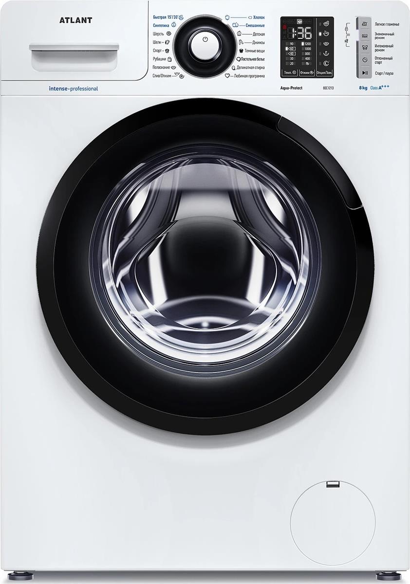 Изображение Стиральная машина Атлант СМА 80С1213-02, белый (фронтальная, 8 кг, 1200 об/мин )