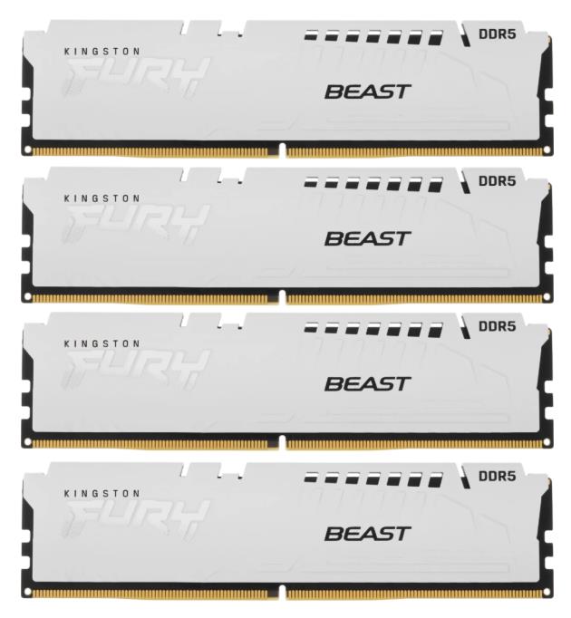 Изображение Оперативная память 4x16 GB DDR5 Kingston Fury Beast (41600 Мб/с, 5200 МГц, CL40)
