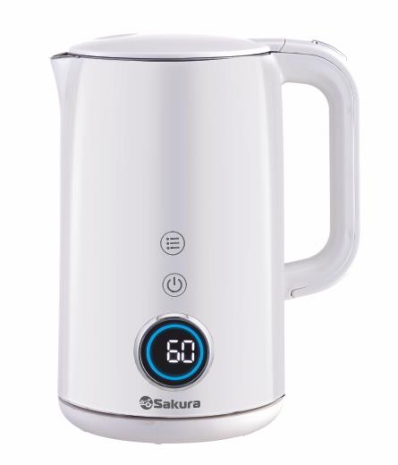 Изображение Электрический чайник Sakura SA-2185DW Premium (2200 Вт/1,7 л /пластик/белый)