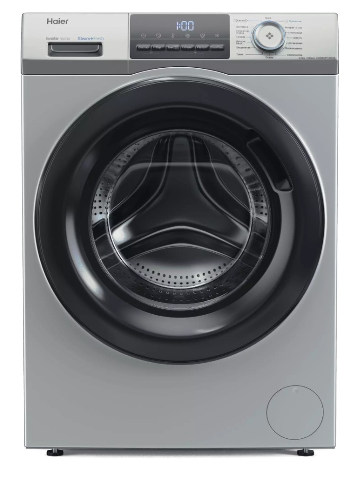 Изображение Стиральная машина Haier HW60-BP12929ASE, серебристый (фронтальная, 6 кг, 1200 об/мин )