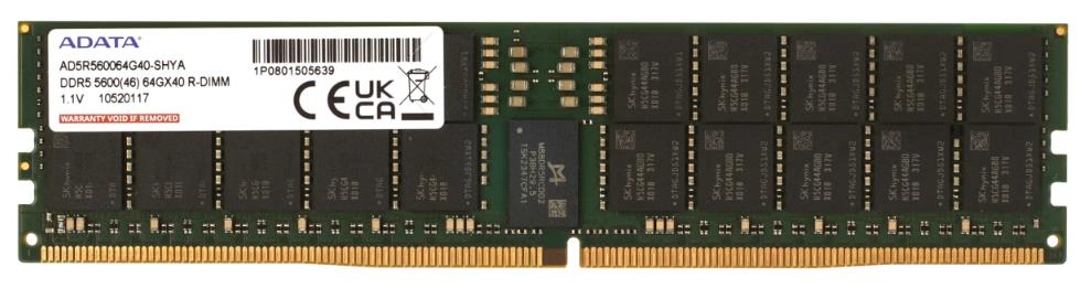 Изображение Оперативная память 1х64 GB DDR5 ADATA AD5R560064G40-SHYA (44800 Мб/с, 5600 МГц, CL46)