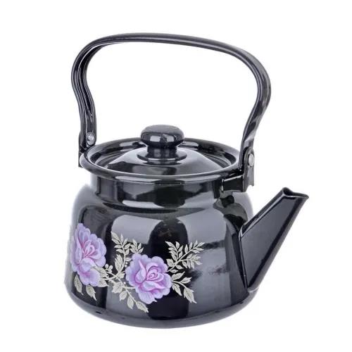 Изображение Чайник Сибирские товары эмал с рис С2714.36 (2,3, л л /рисунок, черный)