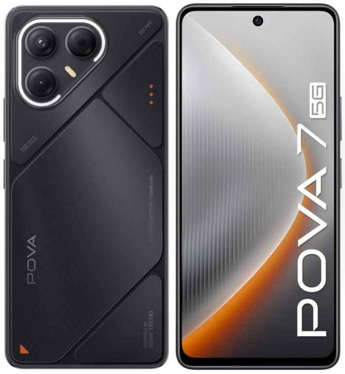 Изображение Смартфон TECNO POVA 7 5G (256 Гб/8 Гб) черный