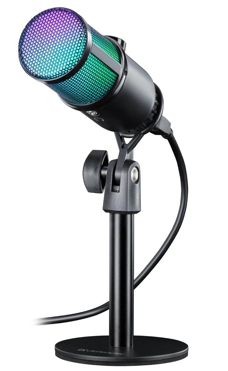 Изображение Микрофон Defender (64640) Glow GMC 400 USB, провод 1.3м
