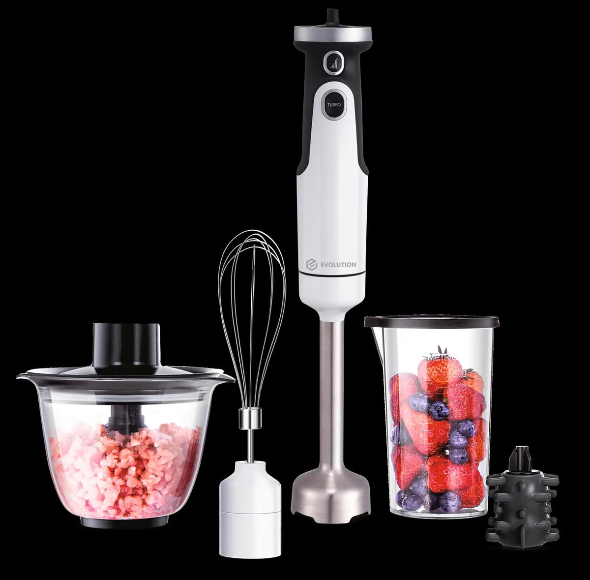 Изображение Блендер EVOLUTION HBS-0651 White (погружной/600 Вт/белый)