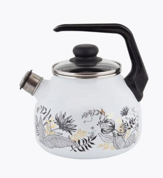 Изображение Чайник Appetite 4с209я Botany эмал (3, л л /цветы, белый)