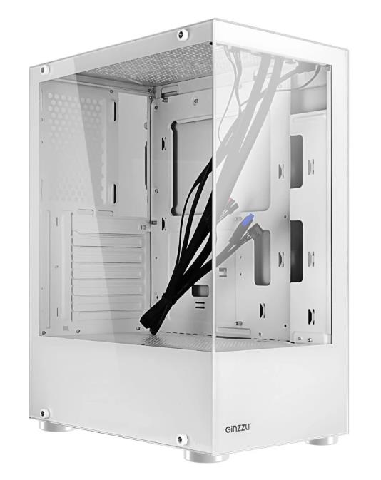Изображение Корпус Ginzzu CL110 White (mATX, ATX, Mini-ITX, белый, без БП)/(CL110)