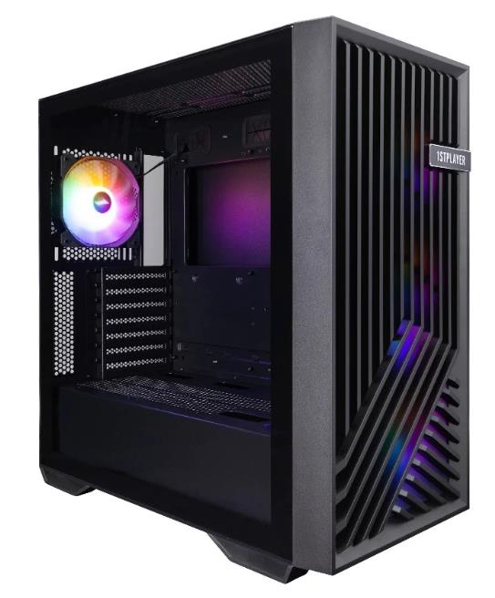 Изображение Корпус 1STPLAYER FD8 Black (mATX, ATX, Mini-ITX, EATX, черный, без БП)/(FD8-BK-4F1)