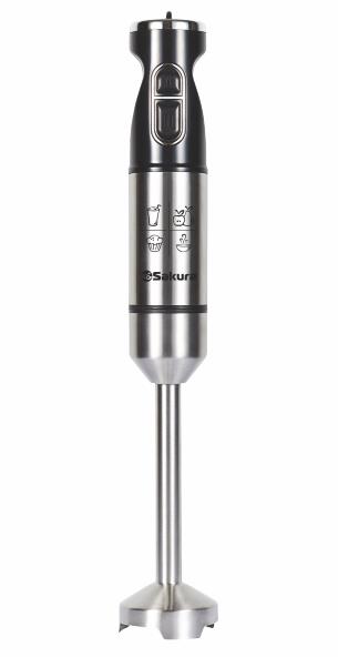 Изображение Блендер Sakura SA-6243BK-1000 (погружной/1000 Вт/серебристый, черный)