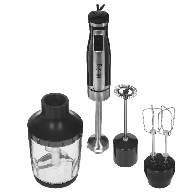 Изображение Блендер Korting KHB 0305 N (погружной/1200 Вт/серебристый, черный)