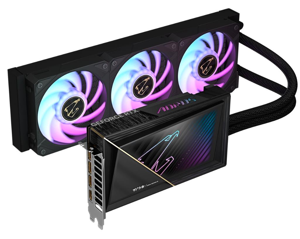 Изображение Видеокарта GIGABYTE NVIDIA GeForce RTX 5080 AORUS XTREME WATERFORCE OC 16Gb 16 Гб (GeForce RTX 5080, GDDR7)/(GV-N5080AORUSX W-16GD)