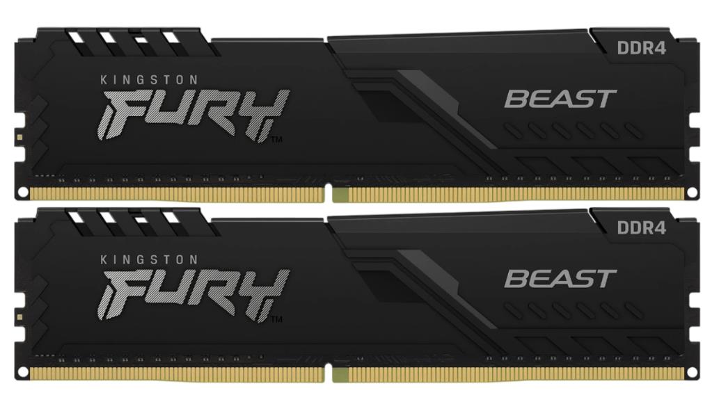Изображение Оперативная память 2x16 GB DDR4 Kingston Fury Beast (25600 МБ/с, 3200 МГц, CL16)