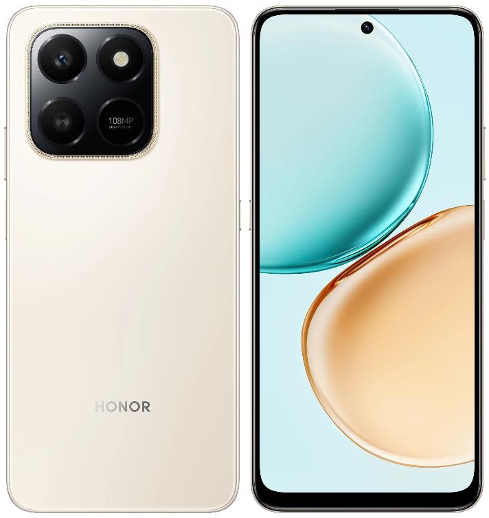 Изображение Смартфон HONOR X7d (256 Гб/8 Гб) золотистый